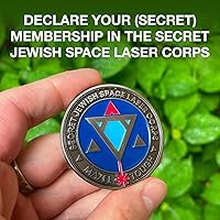 Vista 2 de Dissent Pins - Desafío del Cuerpo Láser Espacial Judío Secreto - Colección Mazel Tough