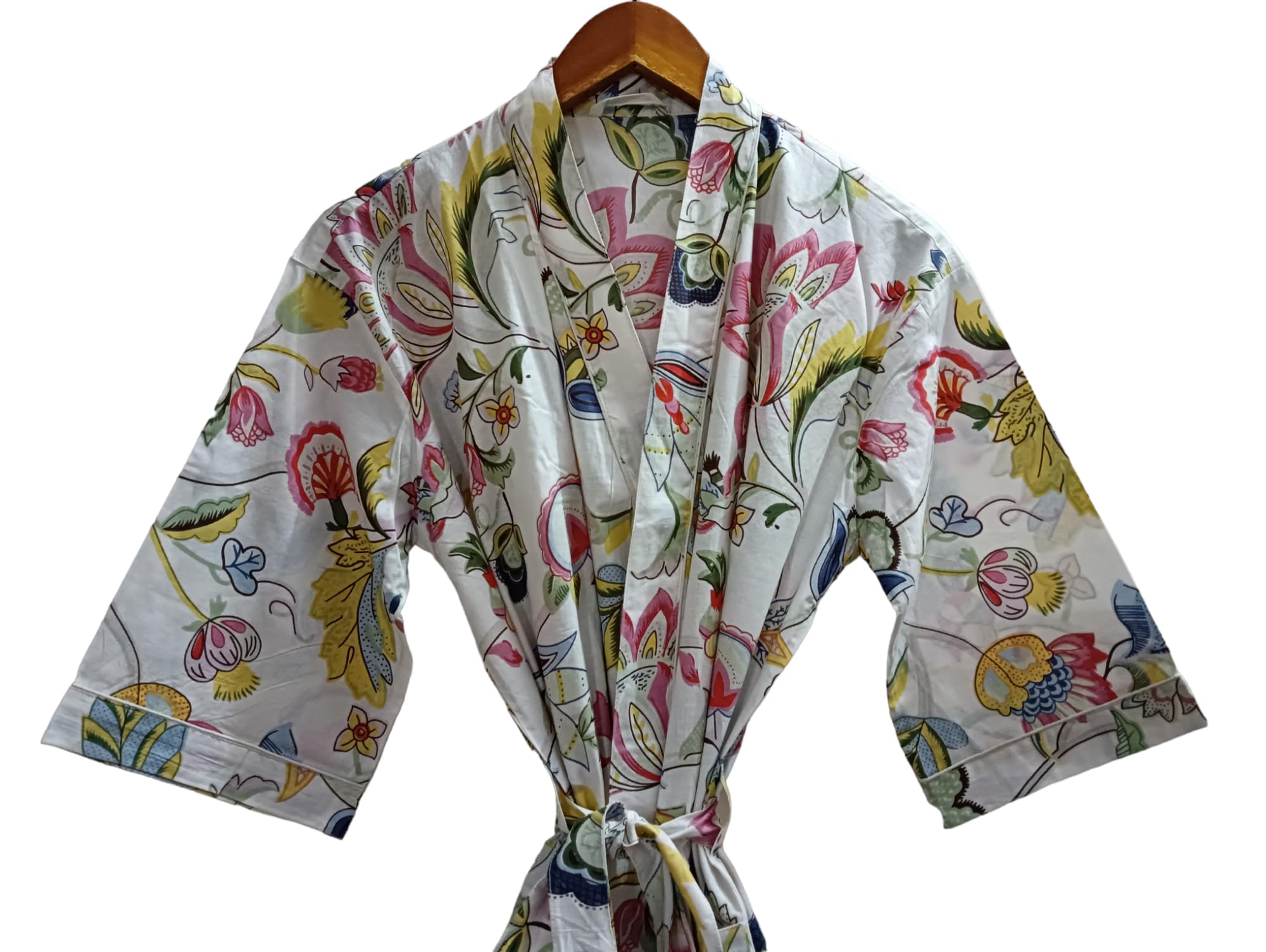 Kimono de mujer con estampado de moda, túnica de algodón ligera