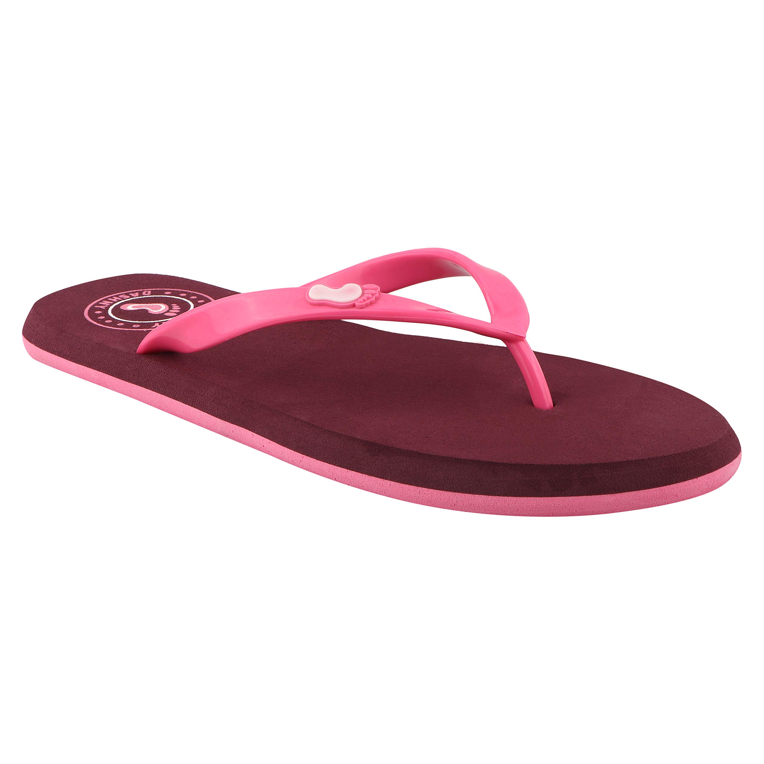 Dashny Womens-1301 Maroon Casual Stylish Indoor & Outdoor Slippers Flip Flops_4 UK (B08ZS9TC5S) Amazon Price History, Amazon Price Tracker