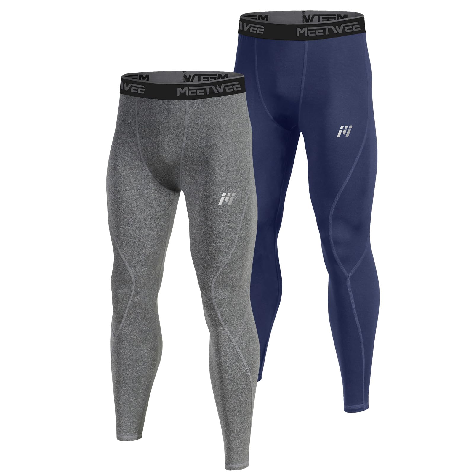 MEETWEE Thermounterhose Herren, Thermounterwäsche Lange Unterhose Winter Leggings Funktionsunterwäsche Skiunterwäsche Warme Unterwäsche Männer