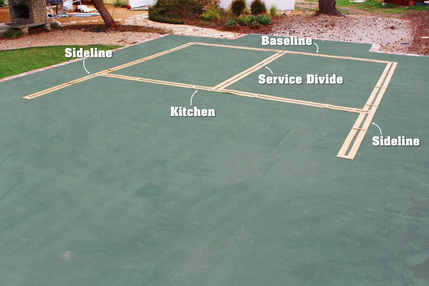 Pickleball Court Stencil (No Paint)