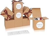 Vista 32 de COTOPHER 60 cajas de regalo pequeñas, cajas de regalo de 2 x 2 x 2 pulgadas, cajas de regalo de papel con cintas, caja de dulces para regalos