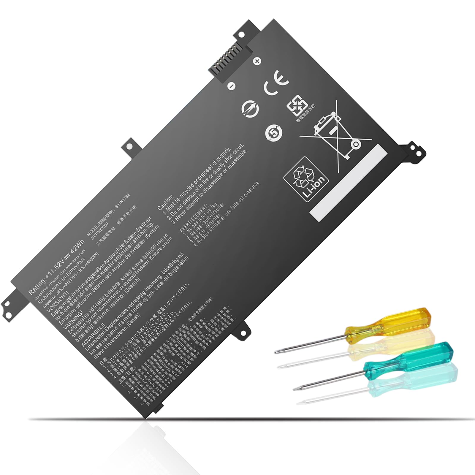 B31N1732 Batteria di ricambio per computer portatile ASUS A571G K571GT X571G X571GT-BQ274T Vivobook S14 S430f S430FN-EB168T K430UF K430FN R430FN R430FA B31Bi9H S433H 00UF VV. 430FNV430UF F571GD