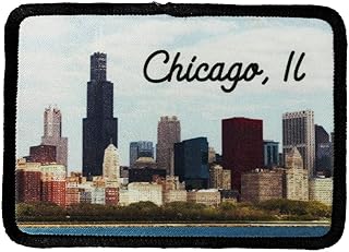 Chicago Illinois City Patch Travel Vacation Dye Sublimation Iron On Applique