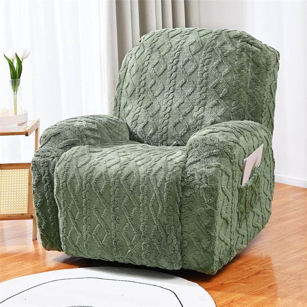 FANSU Recliner Chair Covers for Electric Chair 1 Seater with Pockets - Image 2