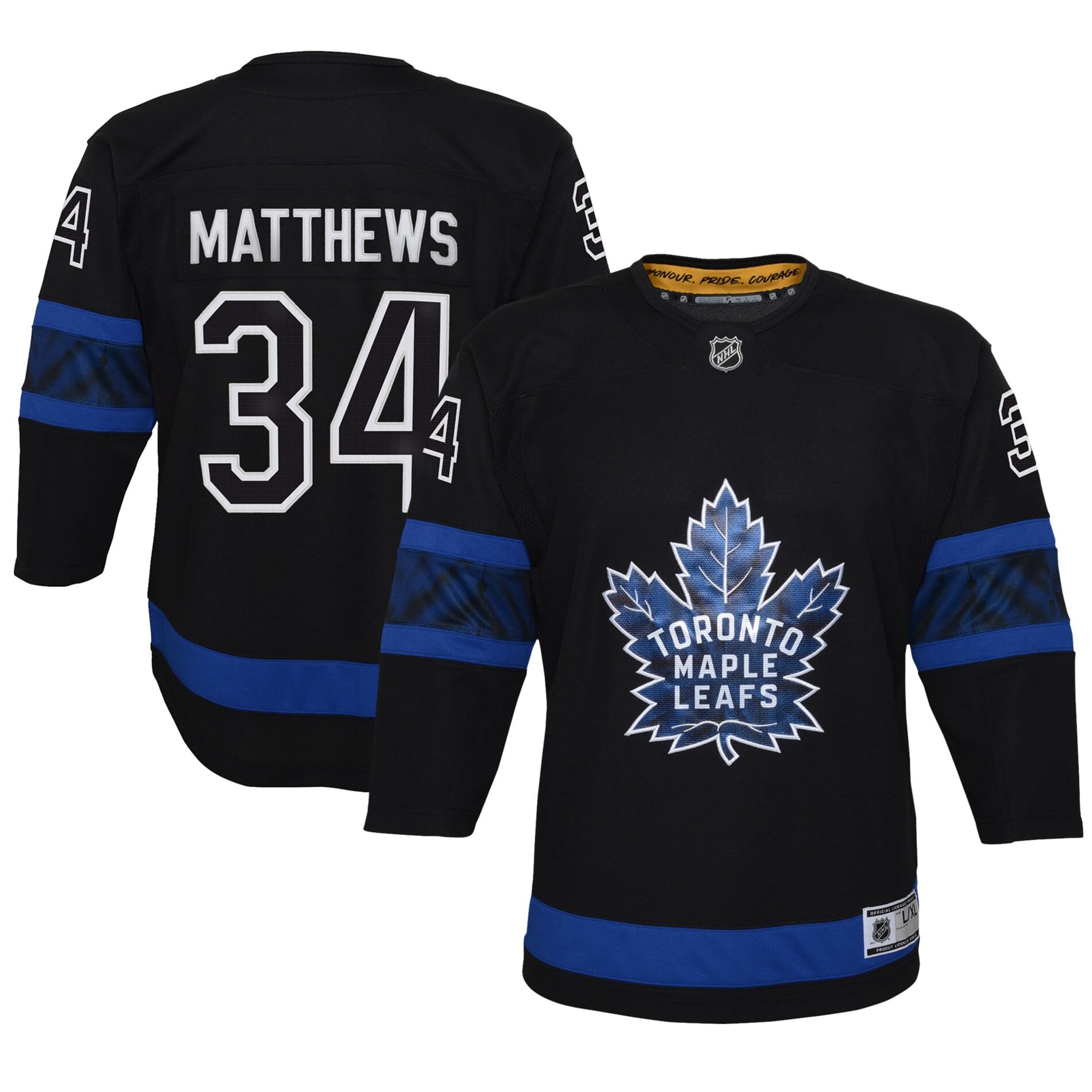 Outerstuff Auston Matthews Toronto Maple Leafs #34 Black Infants Toddler Alternate Premier Player Jersey - 2T - 4T
