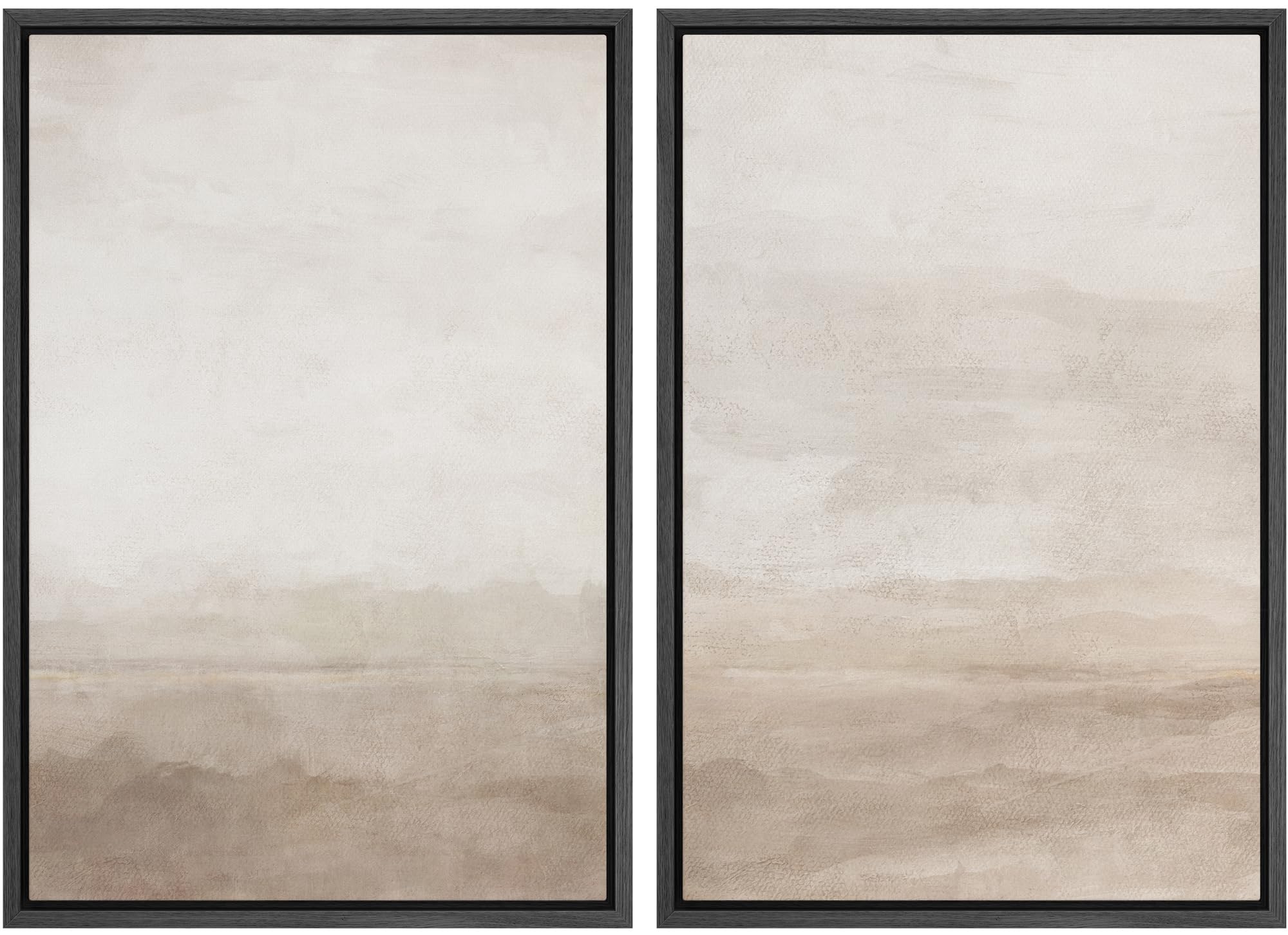SIGNWIN Framed Canvas Print Wall Art Abstract Wave Pattern Modern Art Minimalist Neutral Decor for Living Room, Bedroom, Office - 16"x24"x2 Natural — view 17