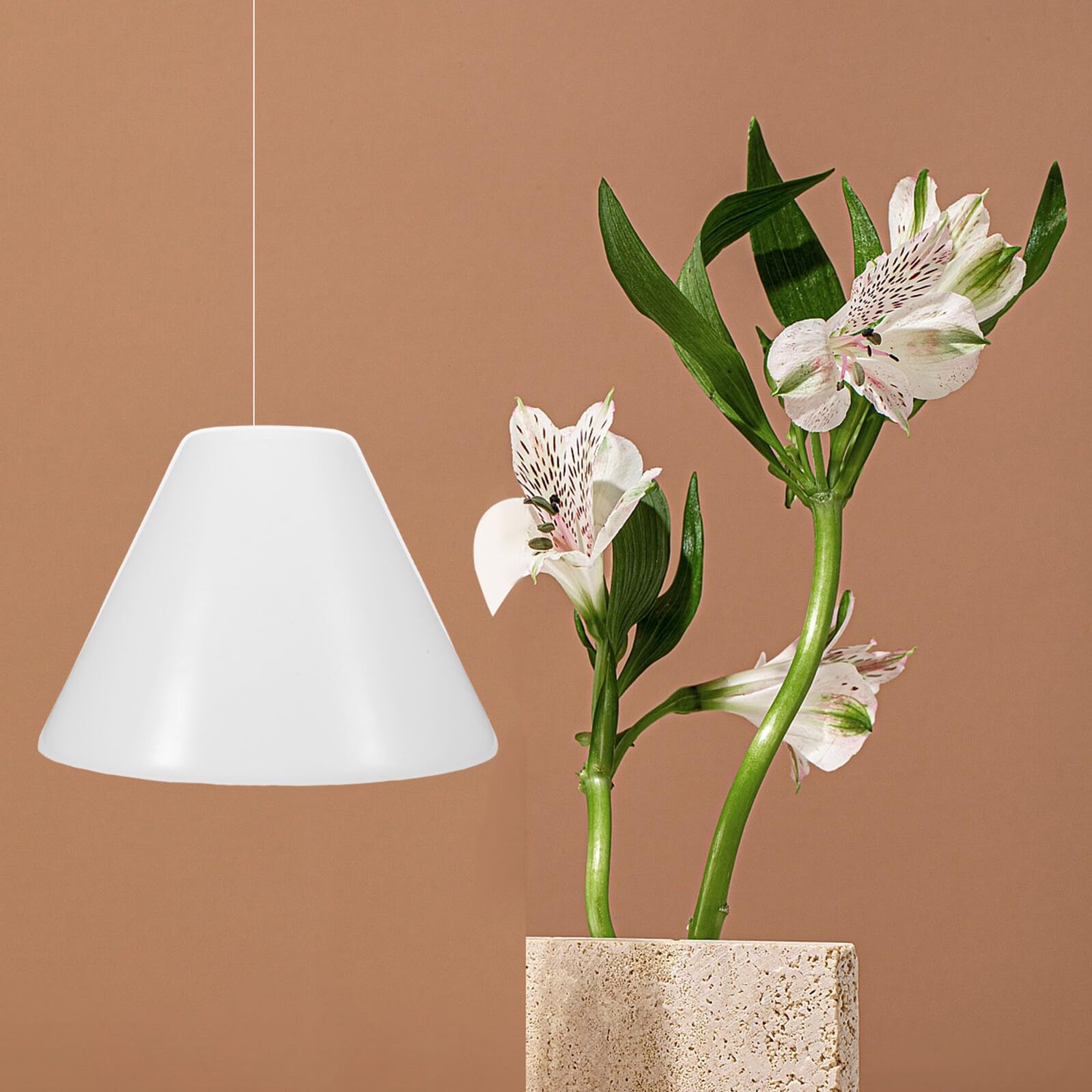 WOONEKY Vintage Small Glass Lamp Shade Retro Pendant Light Cover For Bedroom Dining Room Restaurant Hotel Soft Ambient Glow