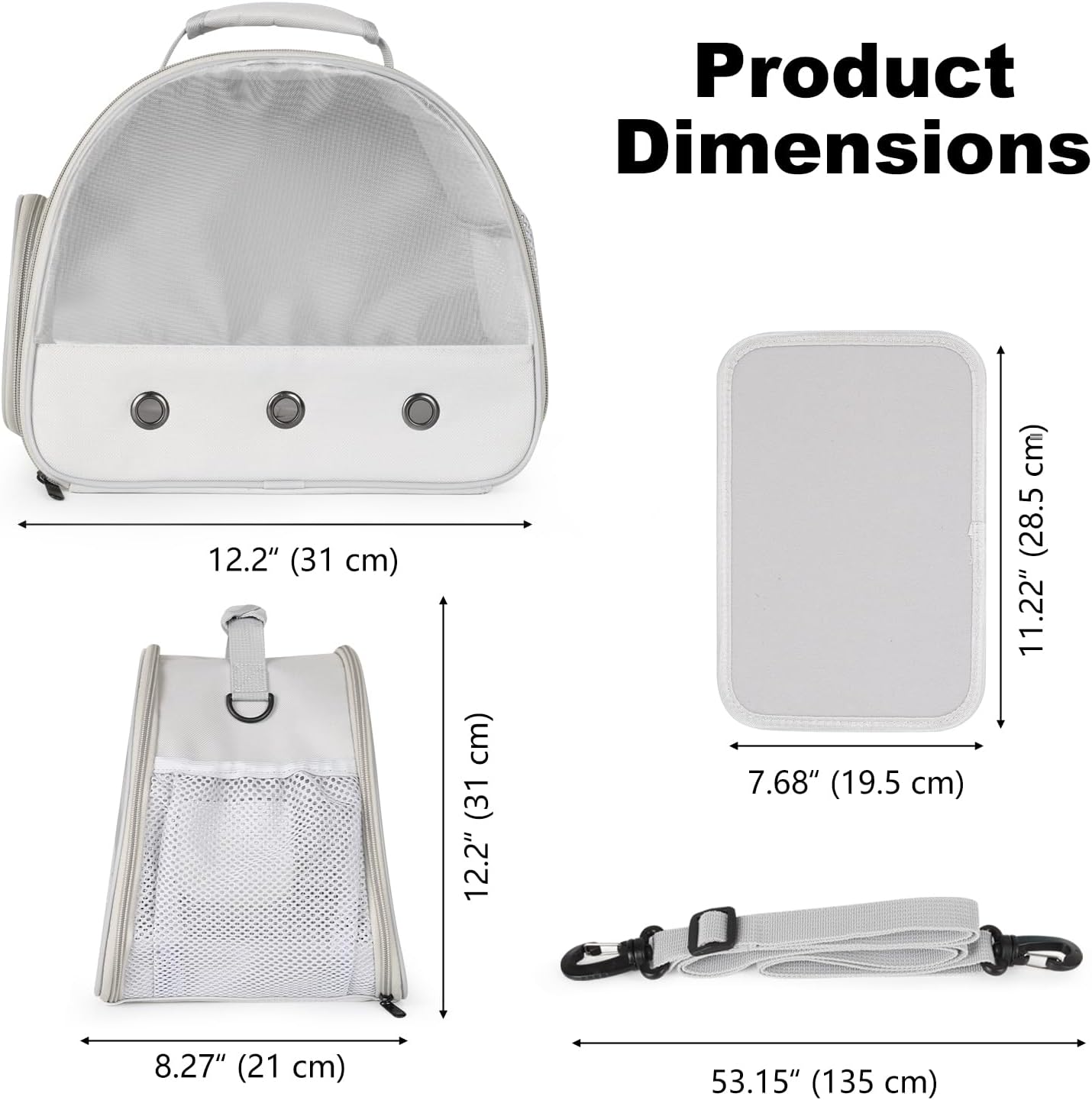 Ventilation Lizard Carrier for Bearded Dragon,Guinea Pig Carrier,Guinea Pig Carrier for 2,Reptile Travel Carrier for Lizards Sugar Glider Hedgehog Rat Parrot Birds,Airline Approved image 2