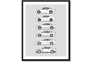 Nissan Skyline GT-R Generations Poster Print: A Timeless Automotive Masterpiece