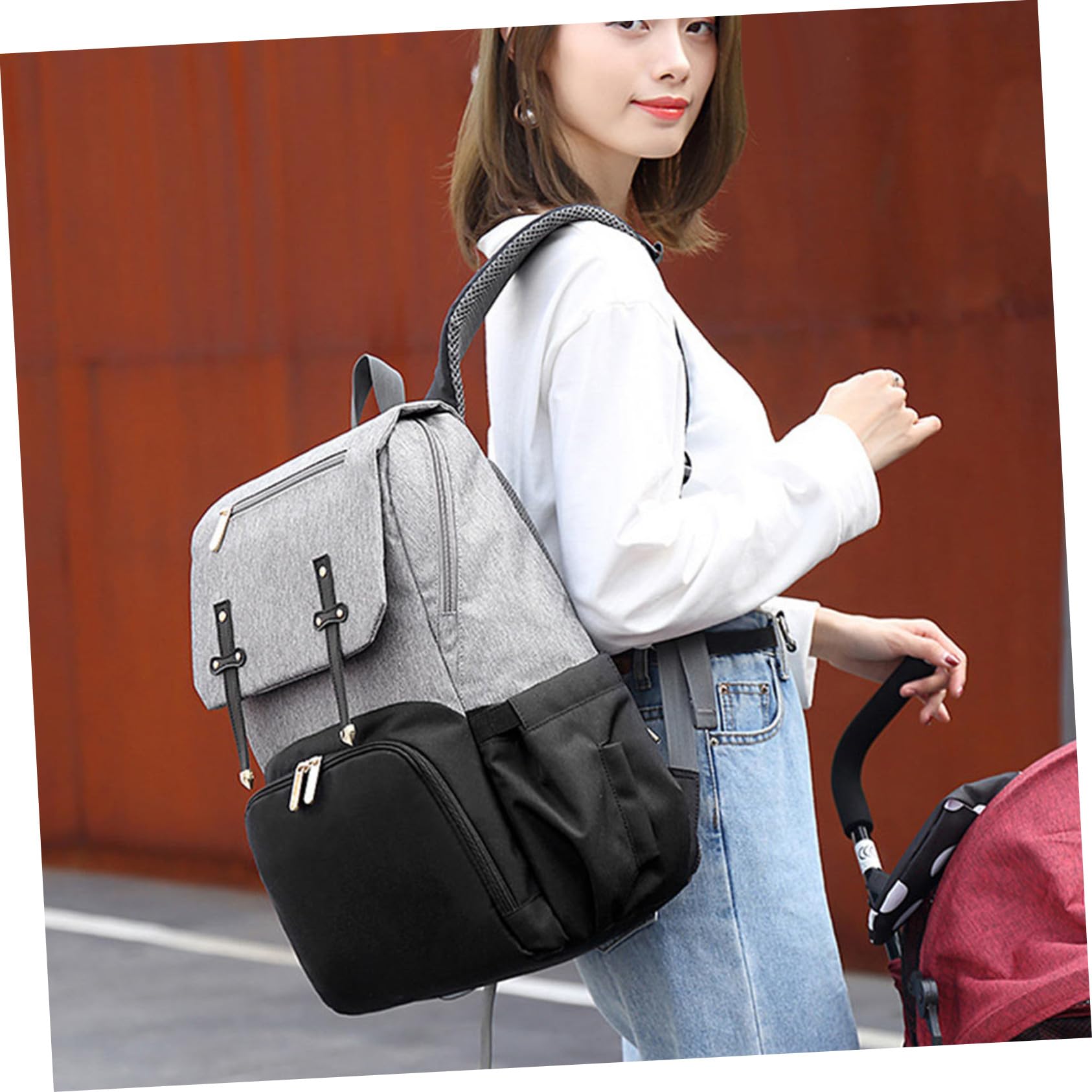 BESPORTBLE Bolso de Mamá Multifuncional Doble Hombro Gran Capacidad para Viaje para Madres y Bebés Actividades Exteriores
