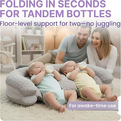 Miniatura 3 de Twins - Tapetes de juego para bebé para gimnasio de actividades en el suelo, cojín de apoyo 5 en 1, tapete de juego para bebé, tapete para tiempo