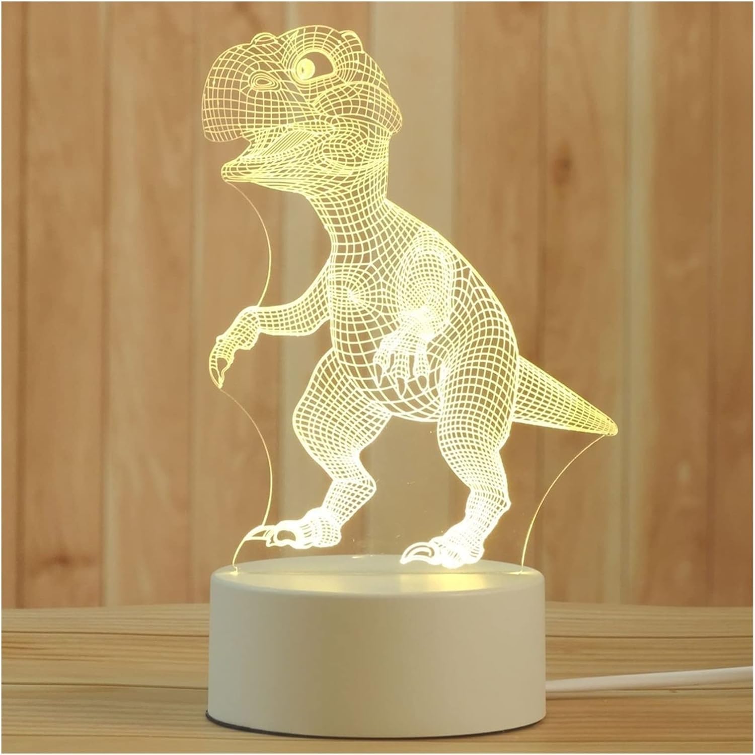 DFAEEKIYO Creative 3D Night Lamp Acrylic Desktop Nightlight Boys and Girls Decorative Bedroom Bedside Table Lamps(2)