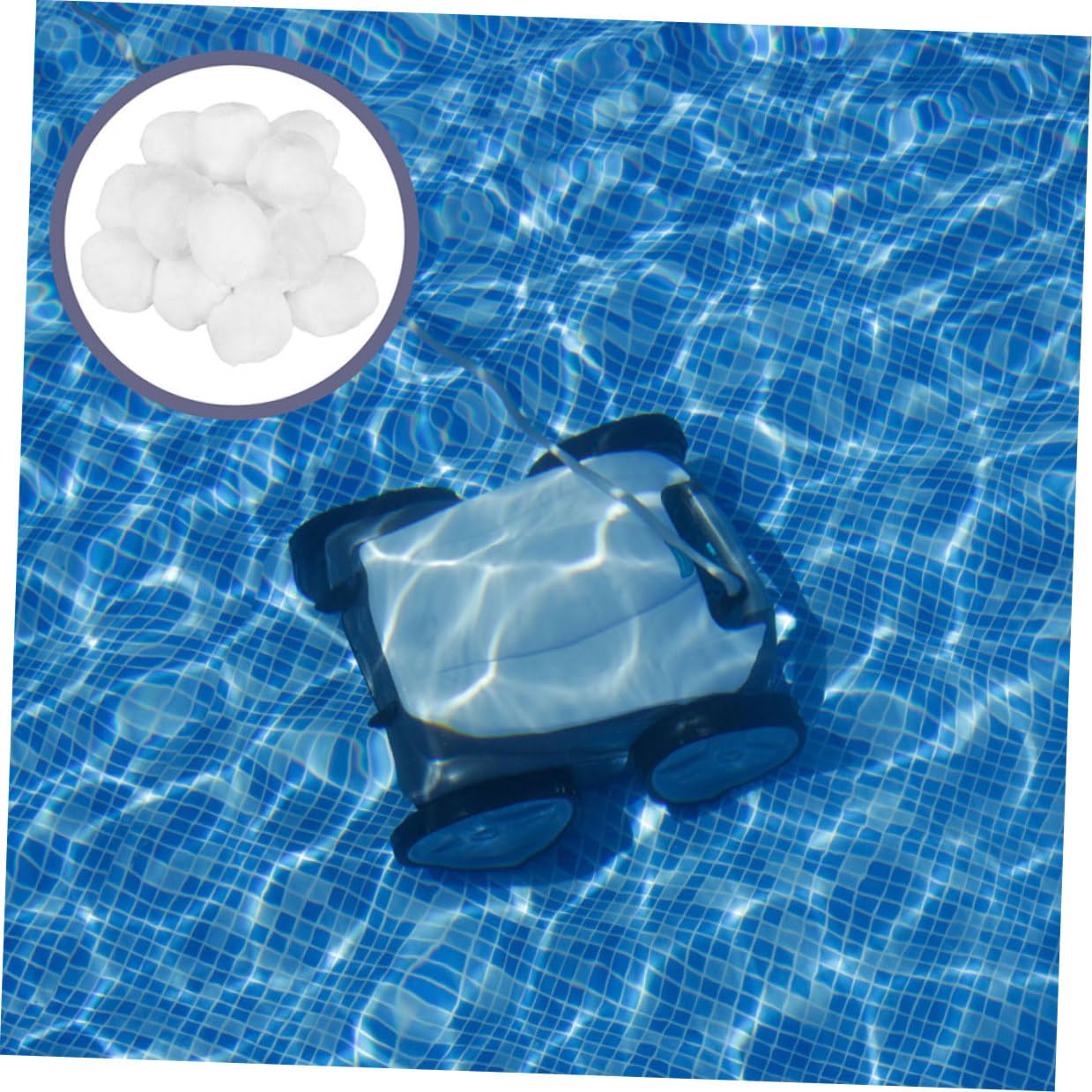SUPVOX Palline Filtranti per Piscina in Fibra Professionale Bianco Sostituiscono Sabbia per Filtri Acqua Piscina Spa e Vasche Idromassaggio