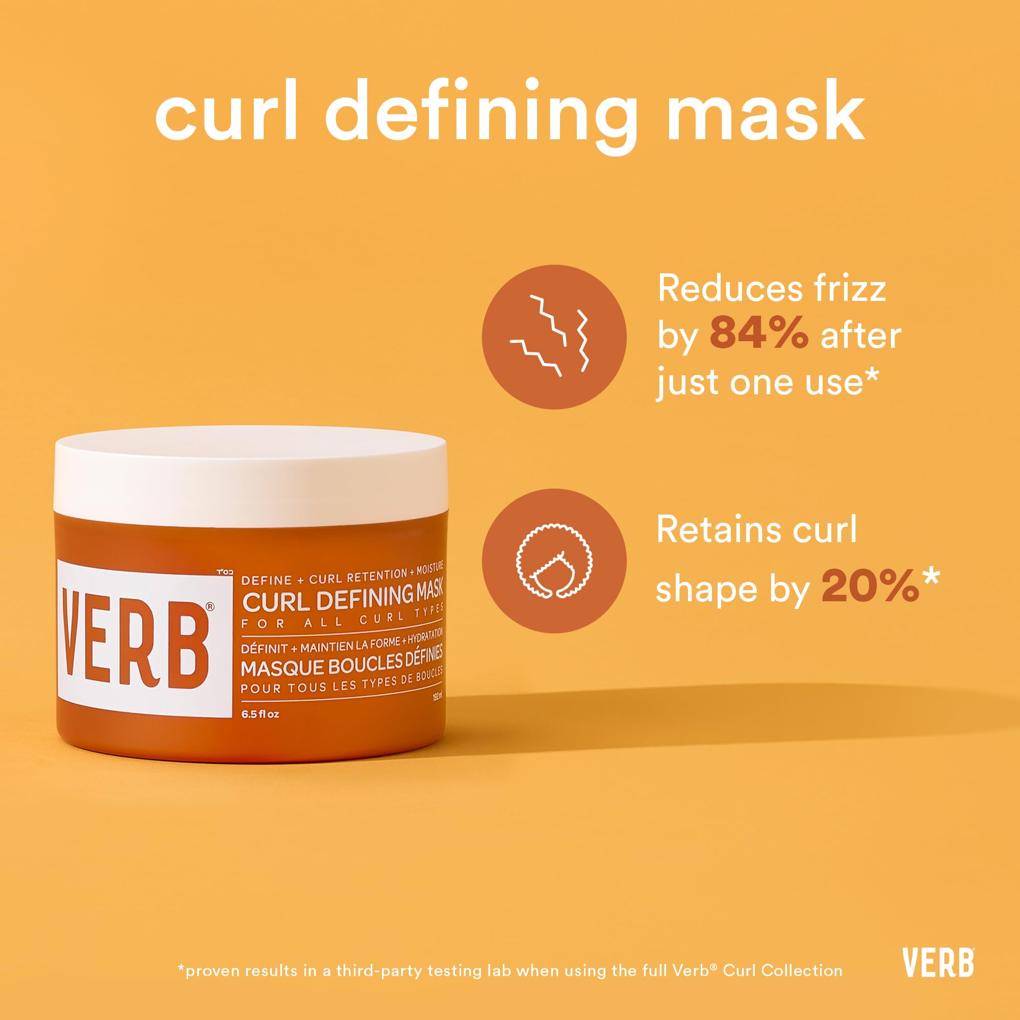 VERB Curl Defining Mask - Curl Definition + Retention - Moisturize + Reduce Frizz - Vegan, No Parabens or Harmful Sulfates