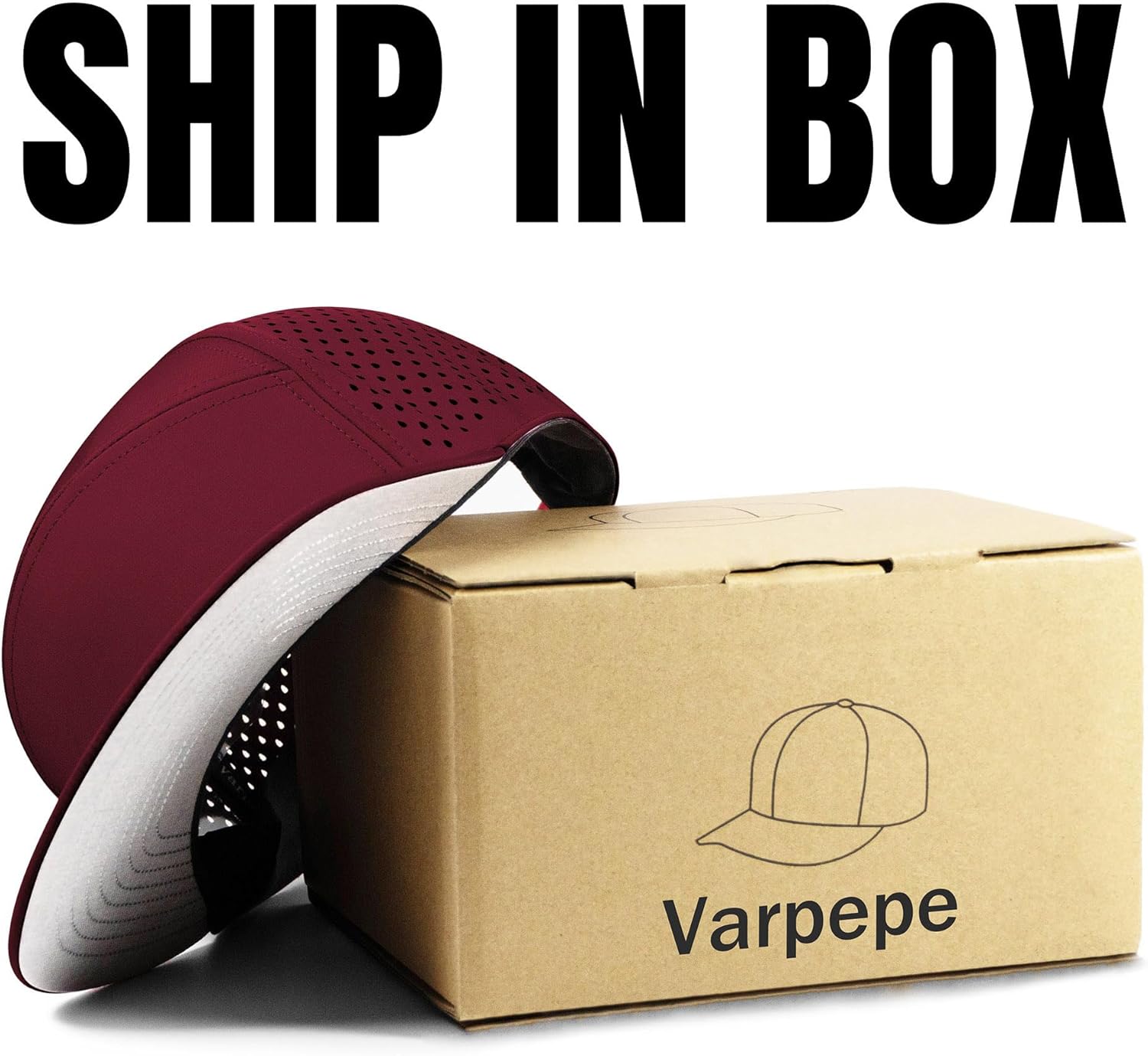 Performance Snapback Hats for Men Women,Flat Bill Cap,Golf,Running,Workout - Image 3