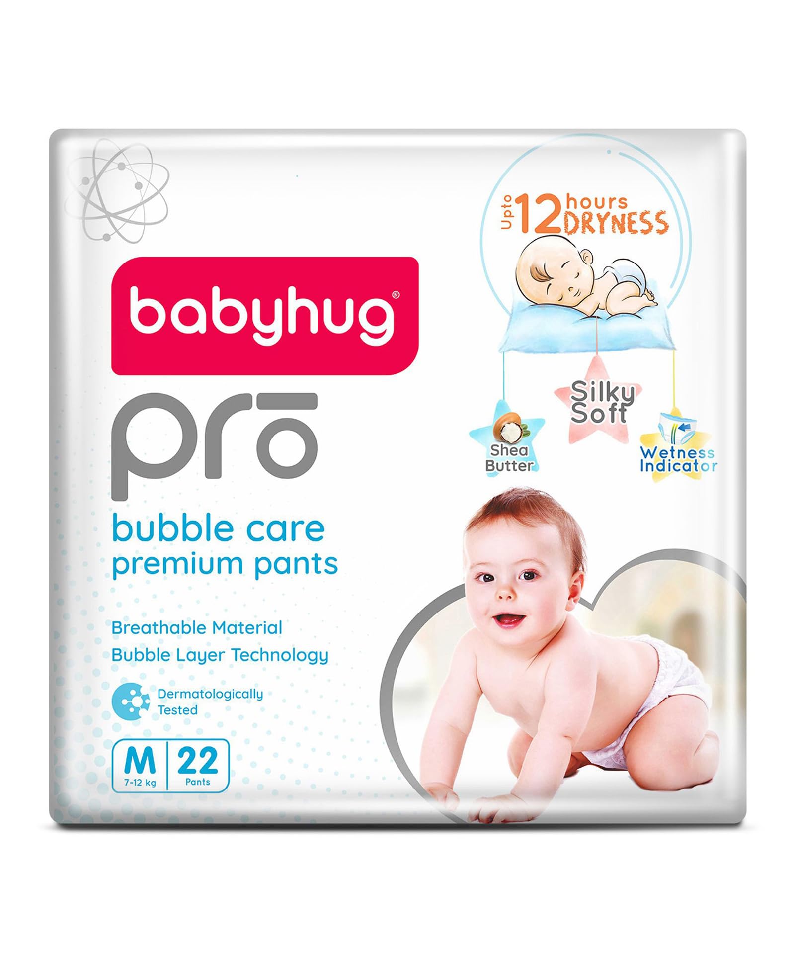 babyhug Pro Bubble Care Premium Pant Style Diapers Medium (M) Size - 22 Pieces - Unisex, 590 grams-image-5