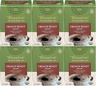 French Roast Organic Chicory Herbal Tea Bags, Caffeine Free, Acid Free