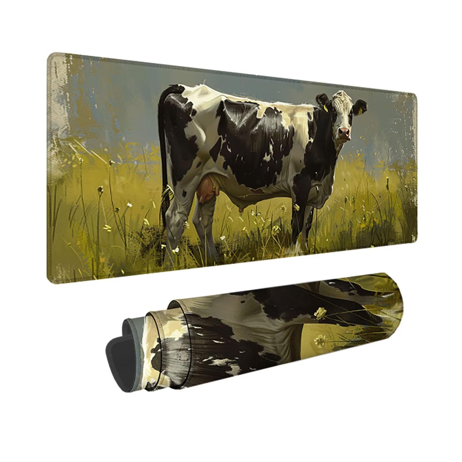 Podkładka pod mysz dla graczy 1600 x 800 x 3 mm, duża zielona podkładka pod mysz, podkładka pod mysz z wołem wodoodporna i antypoślizgowa, wielofunkcyjna duża podkładka pod klawiaturę i mysz,