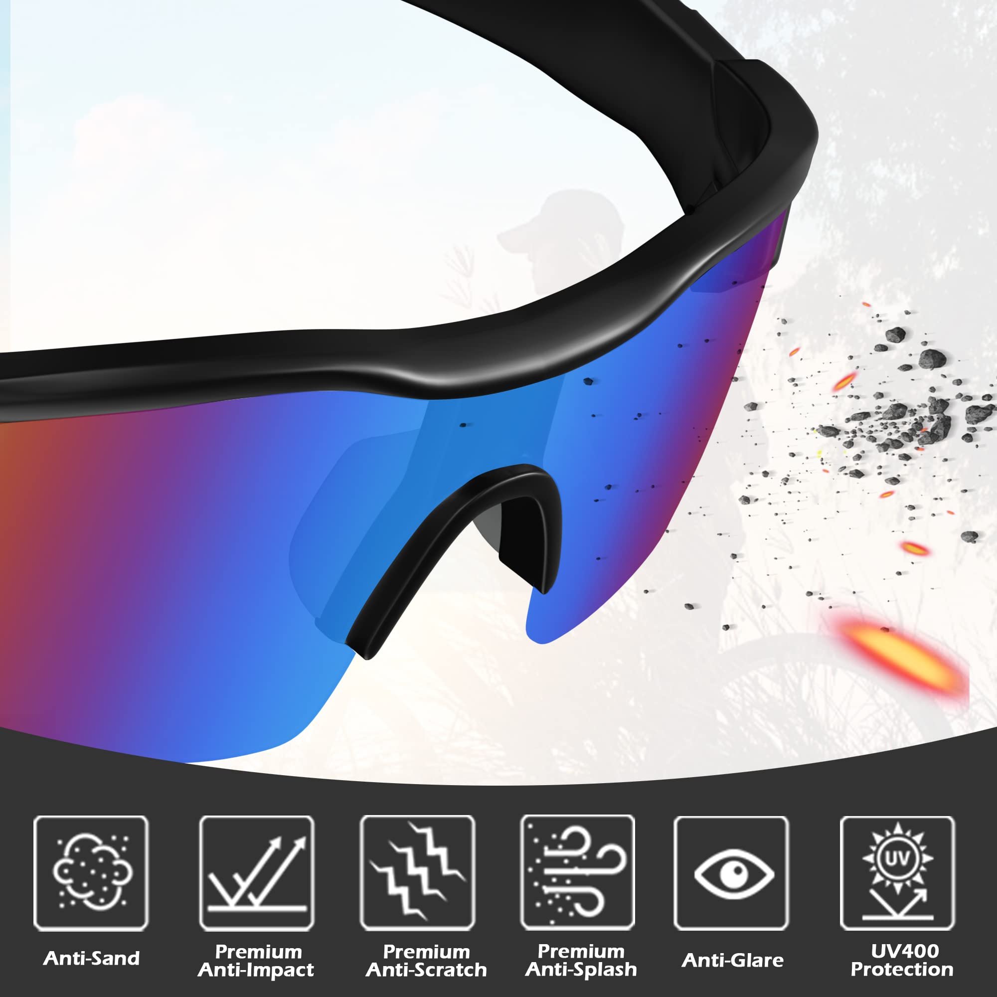 Gafas de seguridad tintadas para hombres y mujeres, gafas de seguridad resistentes a los impactos, protección ocular ANSI Z87.1+ UV400, antiarañazos