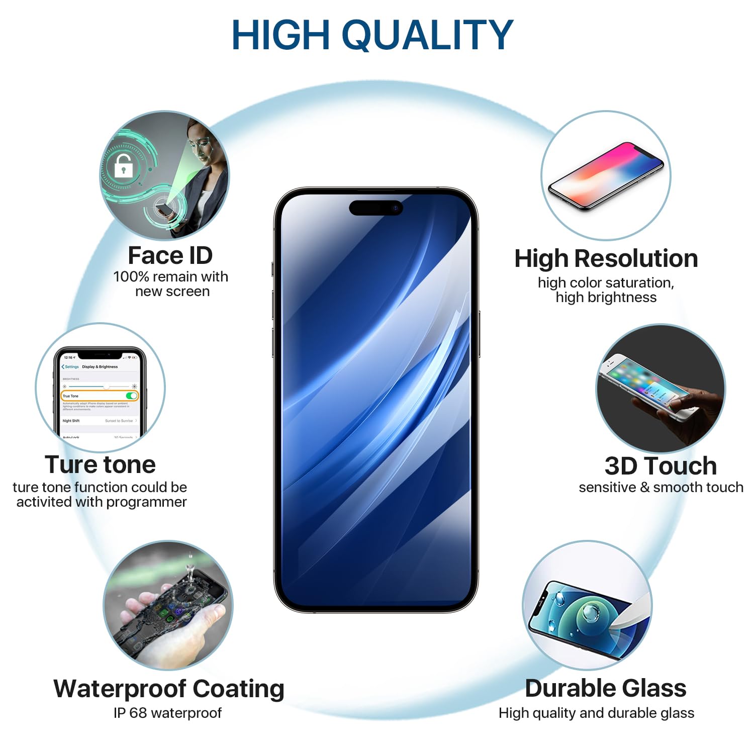 Amazon.com: iPhone 14 Pro Screen Replacement Kit 6.1'' LCD Display