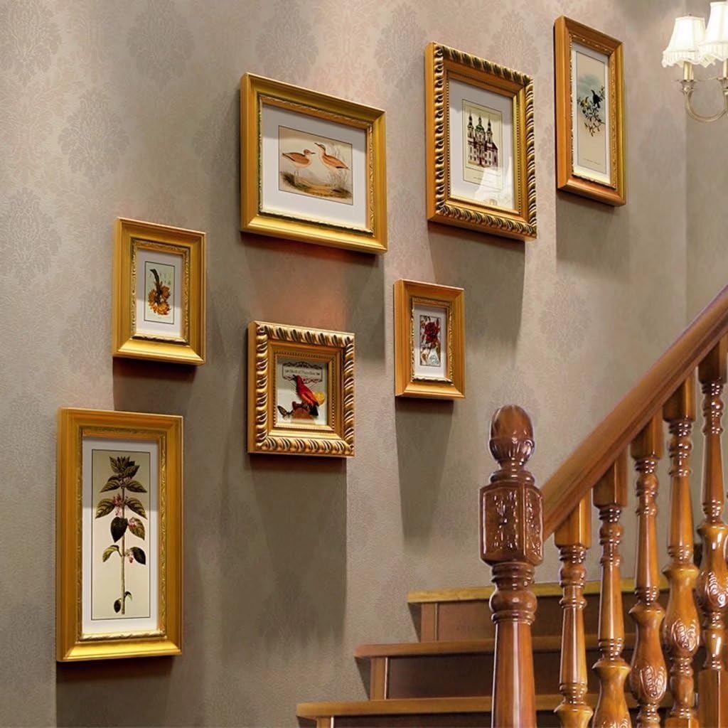 YZXK American Style Staircase Photo Wall Creative Picture Frame Multi-painting Combined Decoration Wall Photo Frame