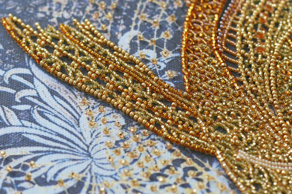 Kit DIY Broderie Perles Abris Art - Carpe Poisson - Toile, Aiguille, Perles