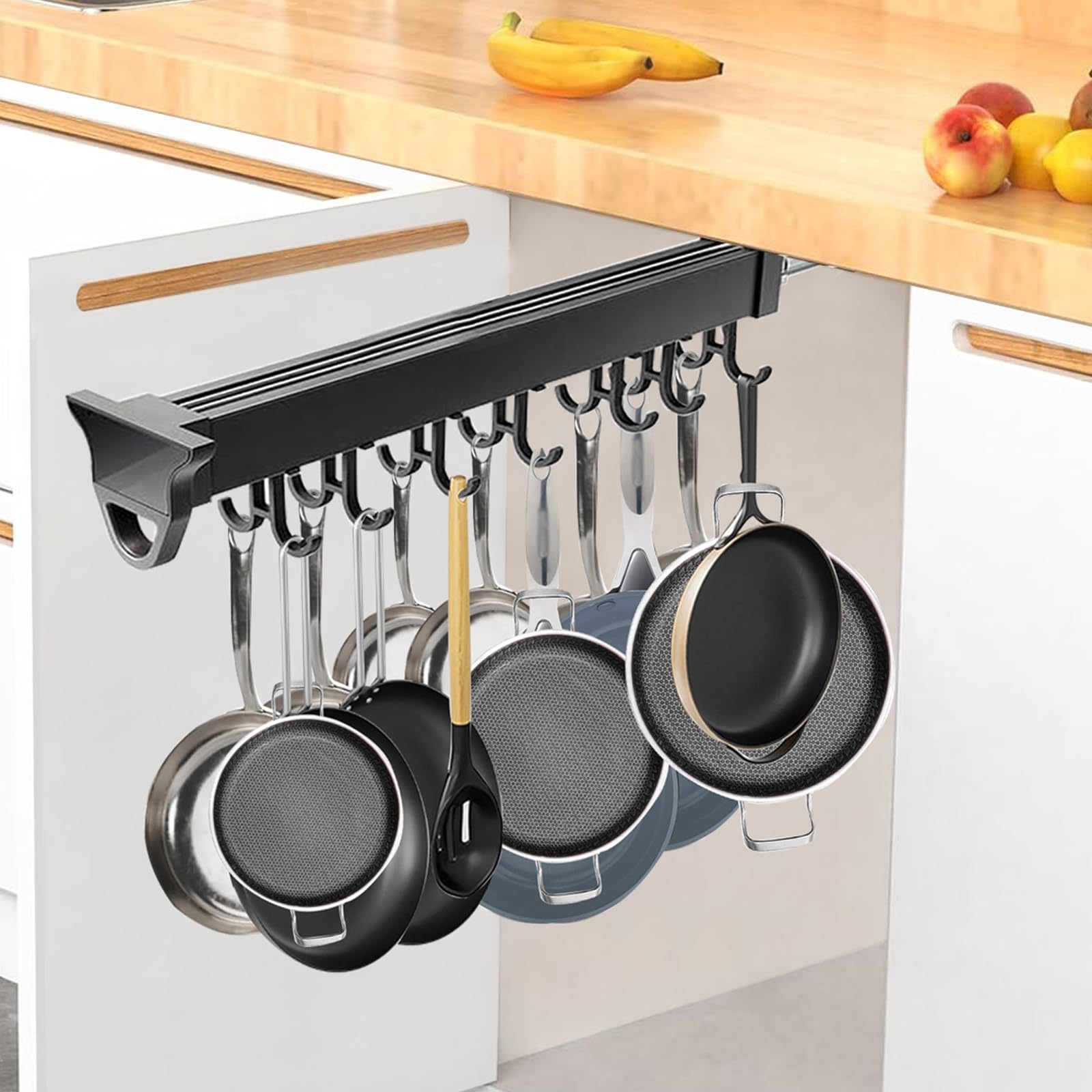 Organizador Rack Con 10 Ganchos, Kelelife Acero Inoxidable Soporte Para