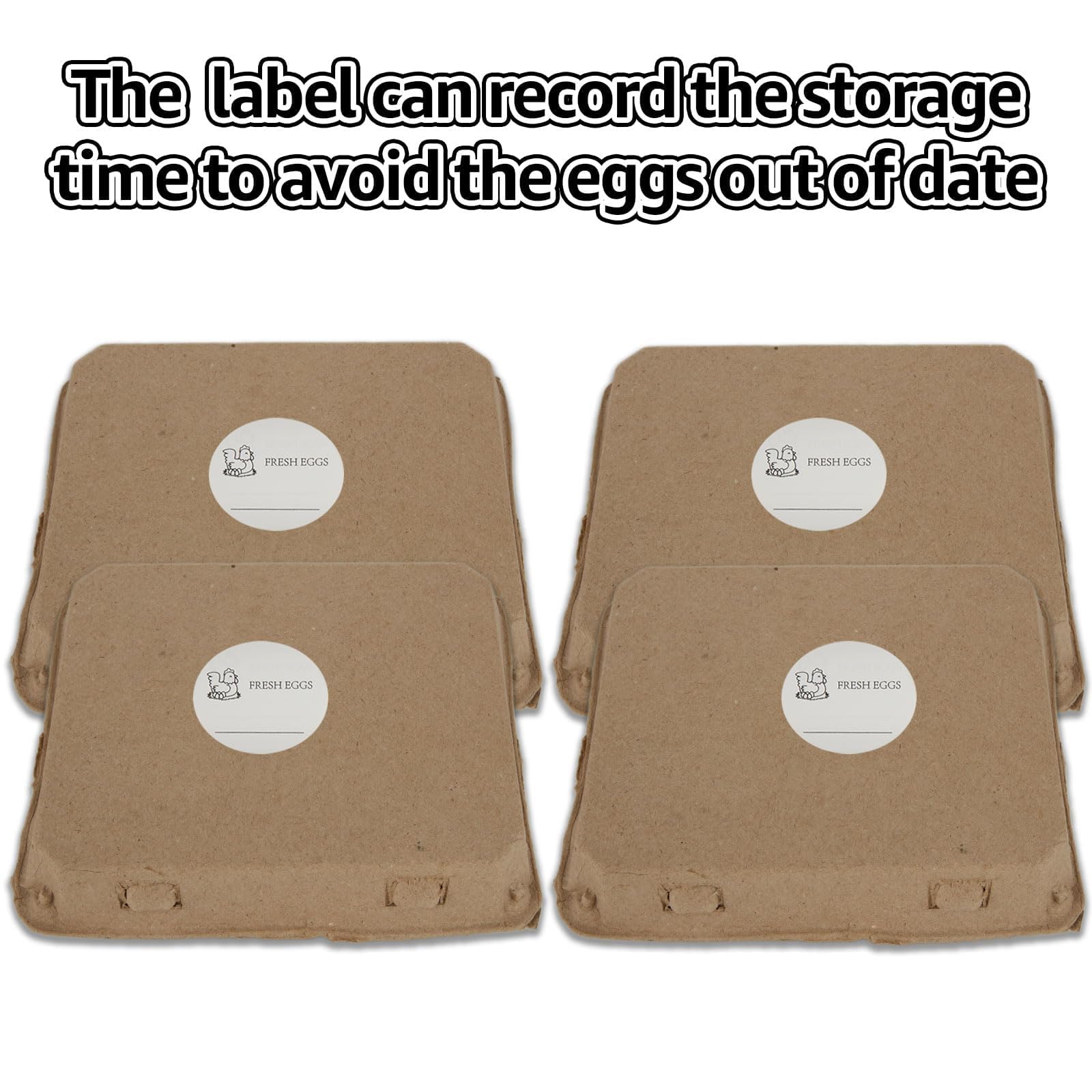 30 Eierkartons, 12 Stück, 3 x 4 Eierkartons, günstige Großpackung, für bis zu 12 Eier, stabiles Design aus recyceltem Karton