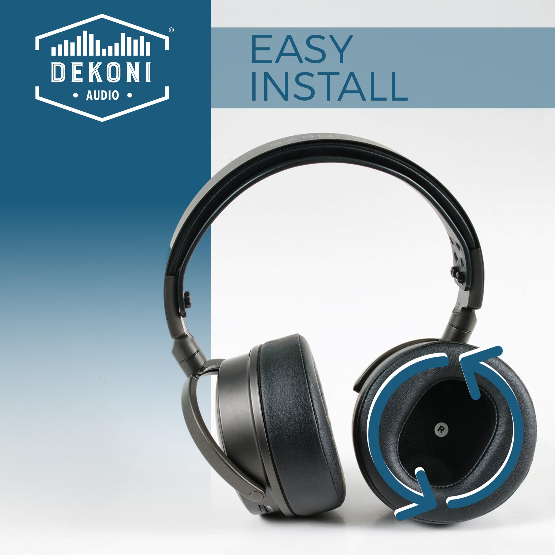 Dekoni Audio Almohadillas para Auriculares inalámbricos Audeze Maxwell para Juegos, Almohadillas de Espuma viscoelástica para Auriculares Maxwell Audeze, Piel de proteína de Terciopelo Medianoche