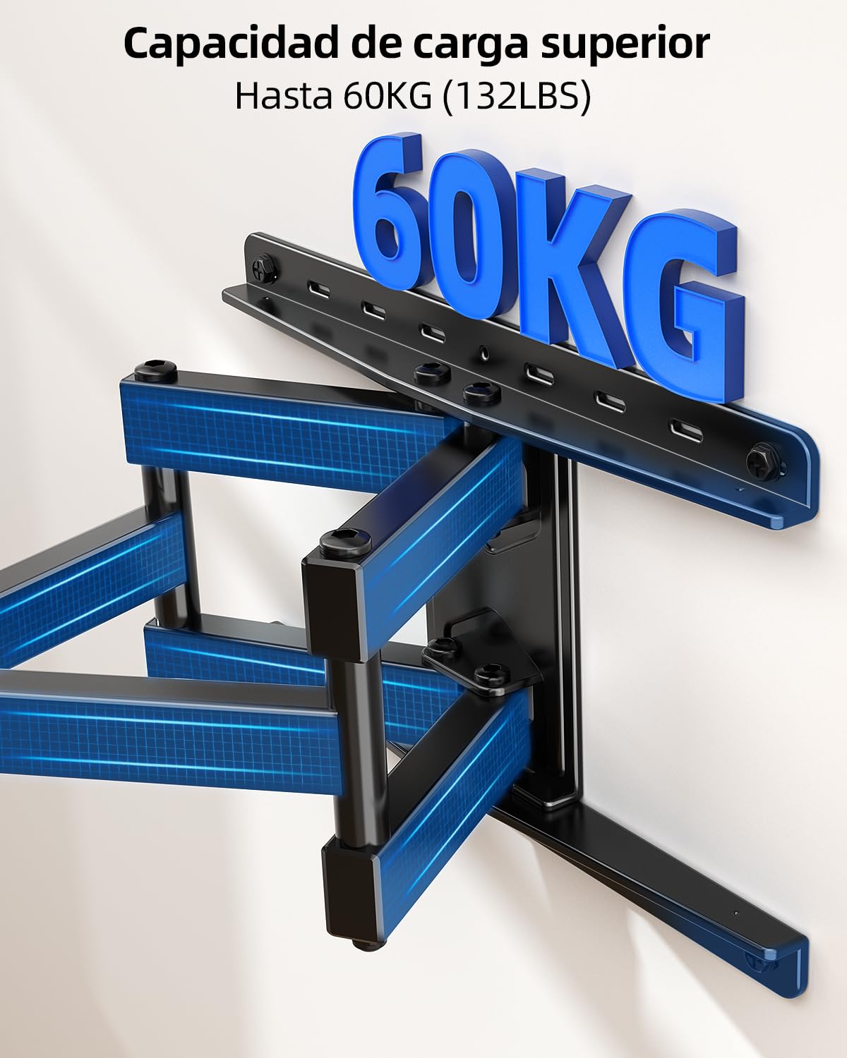 Home Vision TV Soporte De Pared Giratorio para 26-65 Pulgadas, Sujecion TV Pared Giratorio Inclinable Universal para Plana Y Curva Y Monitores, MAX VESA 400x400mm, hasta 60KG