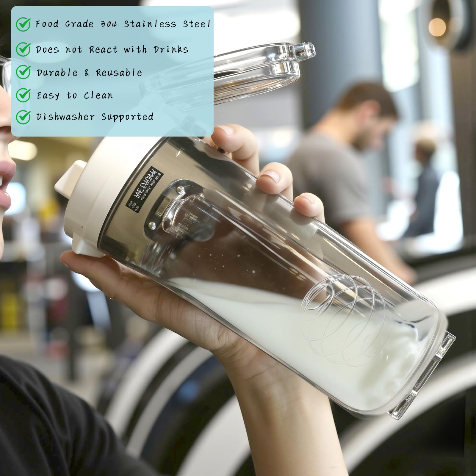 Shaker Ball shaker Ball shaker Ball shaker Ball shaker Ball Metal Mixer Bottle Typ Kulki Blender Sport i Fitness Protein Shaker do napojów mieszanych białkiem (3 rozmiary)