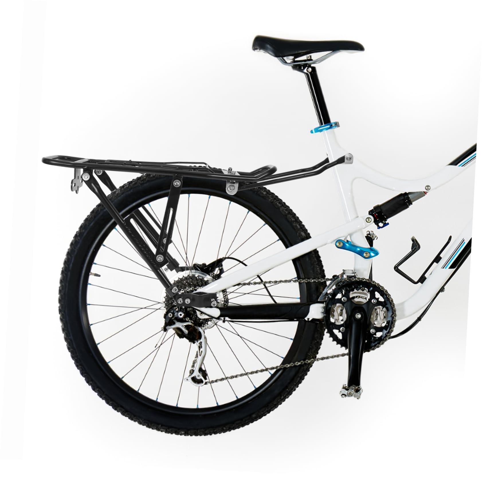 Porte-Bagages Arrière Réglable pour Vélo Pliant, Alliage D'aluminium Noir | Conception Compacte, Installation Simple, Transport Facile, Usage Cyclisme, Pièce Unique, Style Polyvalent