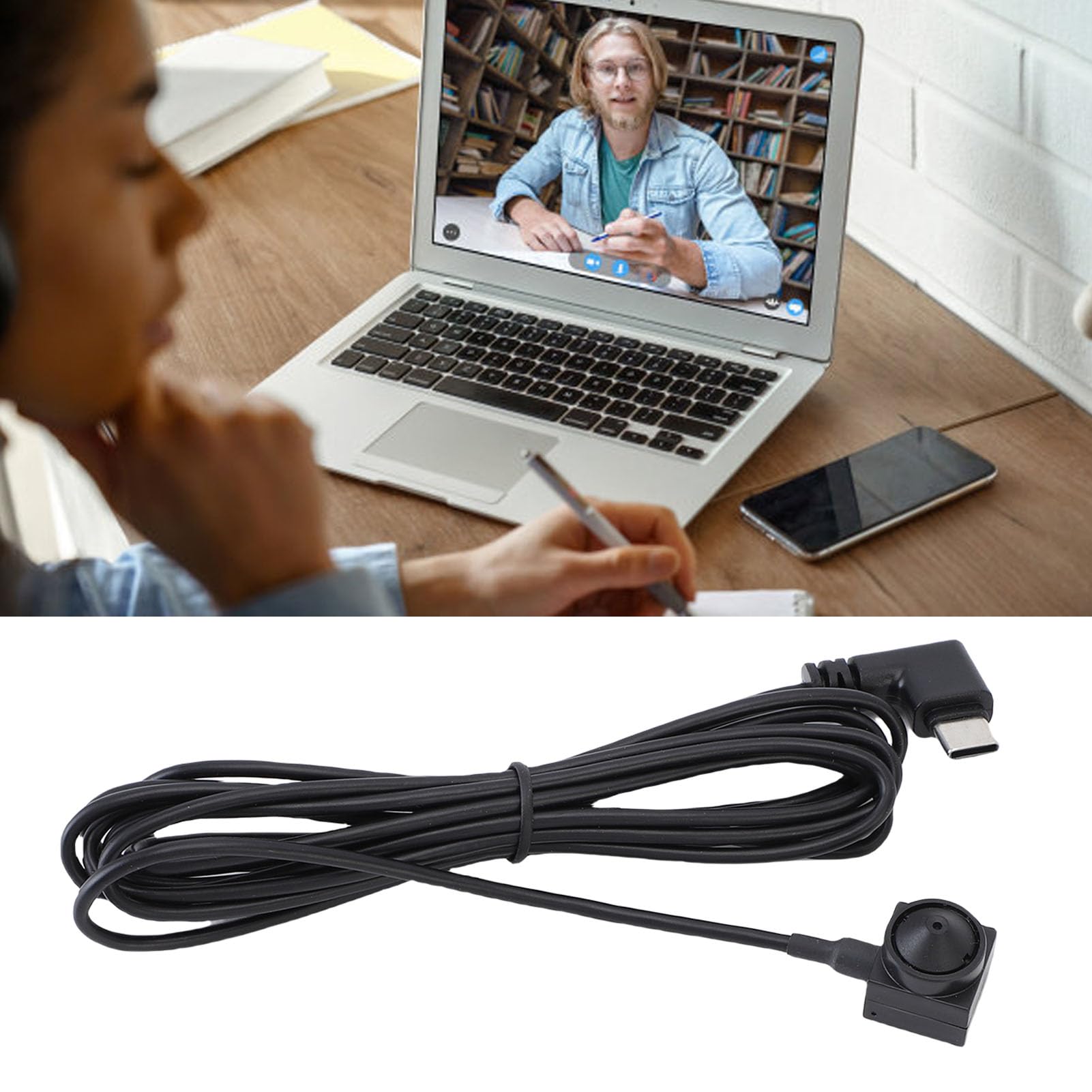 CCYLEZ Kamera Internetowa Ekranu środkowego USB, Kompleksowa Inteligentna wrażliwość na środkowym Ekranie, Center CAM Wiith CMOS Chip, protokół UVC i Funkcja OTG (5MP)