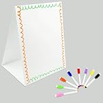 Magnetic Tabletop Desktop Easel &Whiteboard with Bonus 8X Dry Erase Markers. Double Sided and Self-Standing(16” X 12.5”)