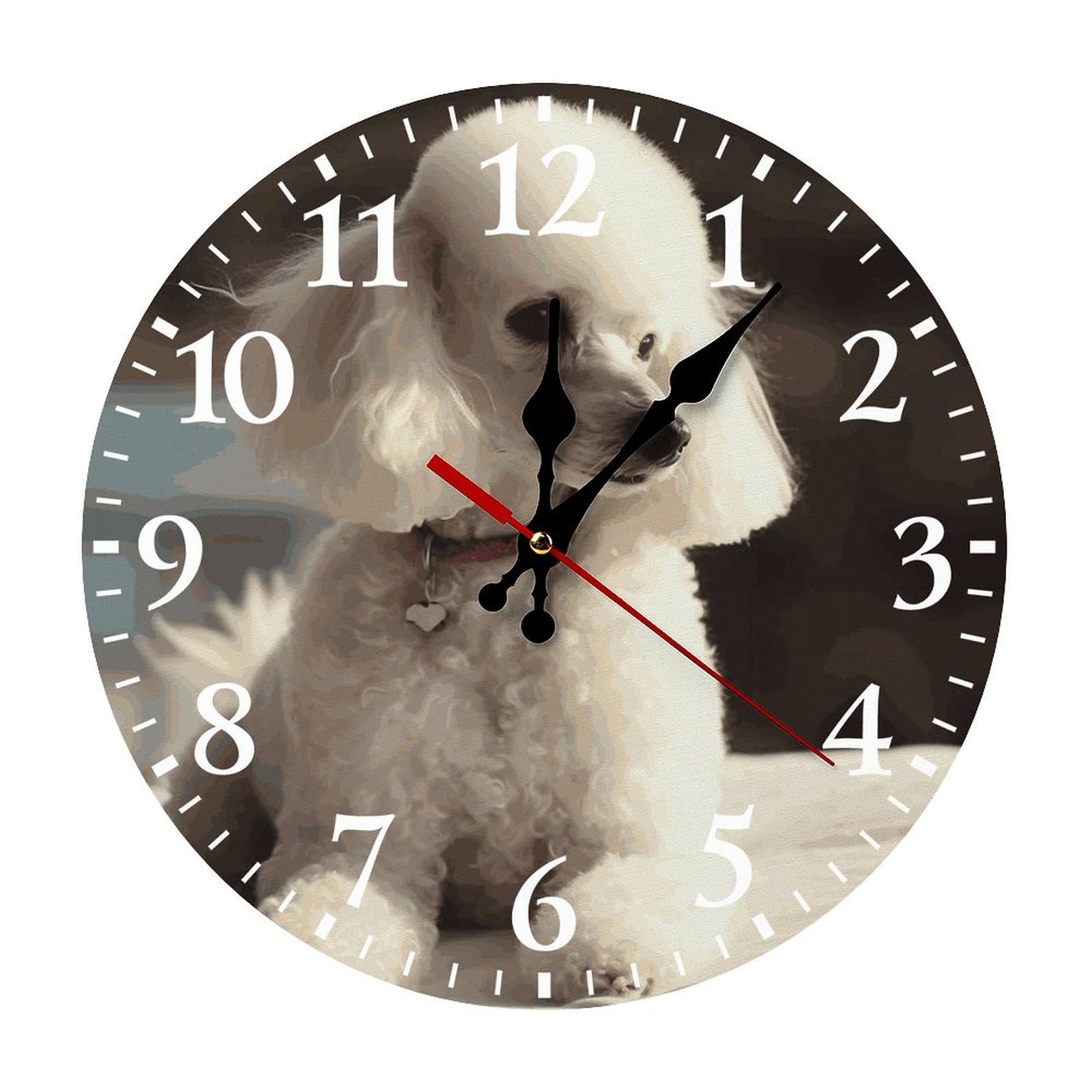 Horloge murale sans tic-tac ronde 30x30 cm à chiffres arabes