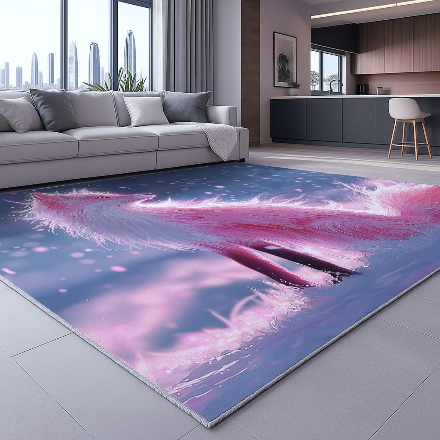 Genérico Dywan Anime Fantasy Żywy Różowy Nasze dywany są dostępne w różnych rozmiarach. 80 x 150 cm, na balkon