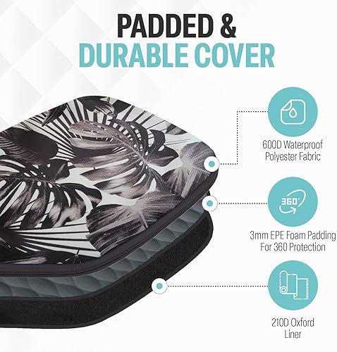 Vista 205 de Palms-O-Aces Pickleball Paddle Sleeve Lightweight Padded Canvas Covers for Paddles Protective Racket Case with zipper Standard & Elongated