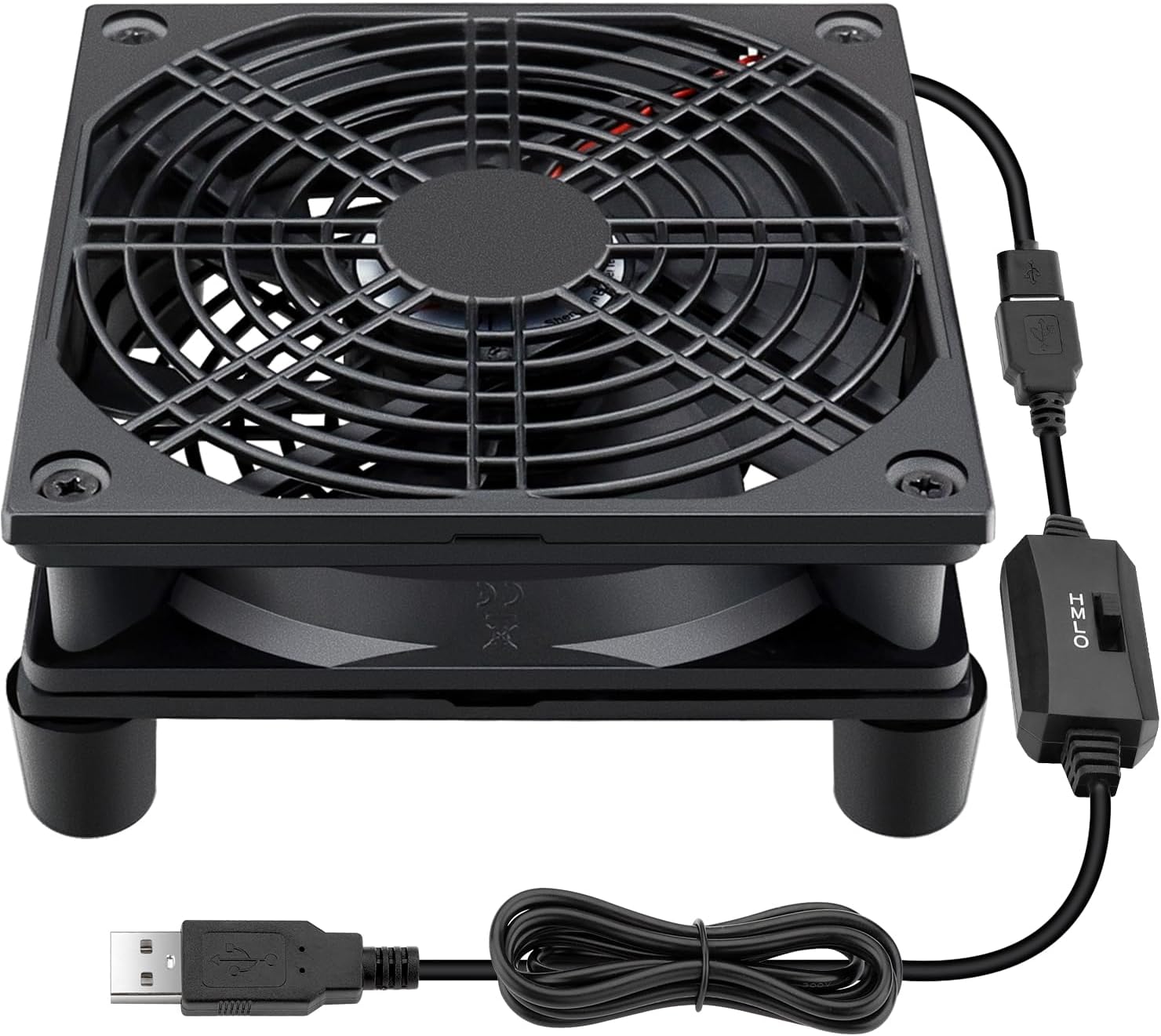 Amazon.com: NewHail Quiet 120mm Router Fan Cooler with L/M/H 3-Degree ...