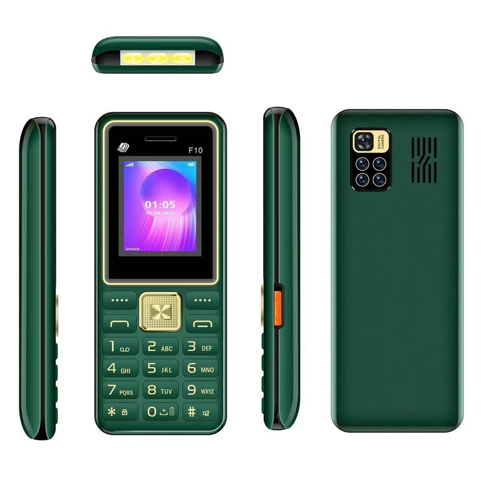 Ontgrendelde Schuiftelefoon, Ontgrendelde Mobiele Telefoon voor Ouderen 100-240V 2G Grote Knop 1200mAh Batterij Luide Stem voor Telefoongesprek (EU-stekker