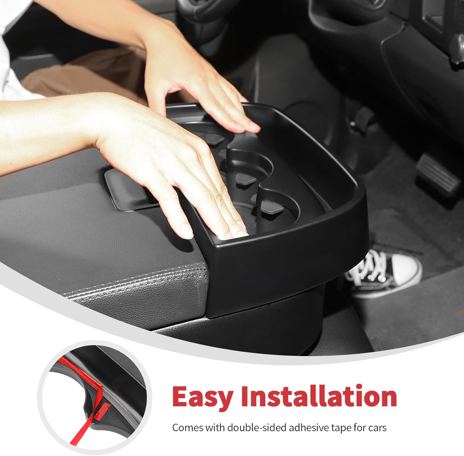Linskip Jump Seat Console Organizer Tray Compatible with 2007-2013 Chevy Suburban Tahoe Silverado 1500 & GMC Yukon Sierra, Armrest Cup Holder Storage Tray, Interior Accessories