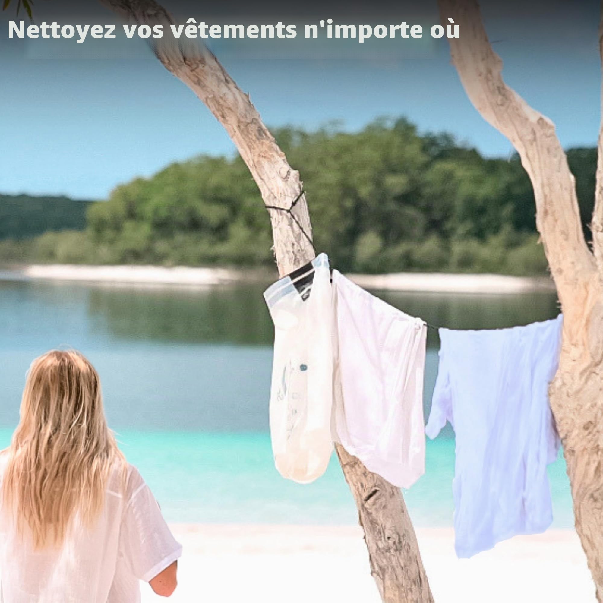 Scrubba UNTOUCHED Sac de Lavage – Machine à laver portable écologique – Légère & manuelle – Idéal pour voyages, camping & vêtements bébé – Utiliser avec lessive ou savon – 150g