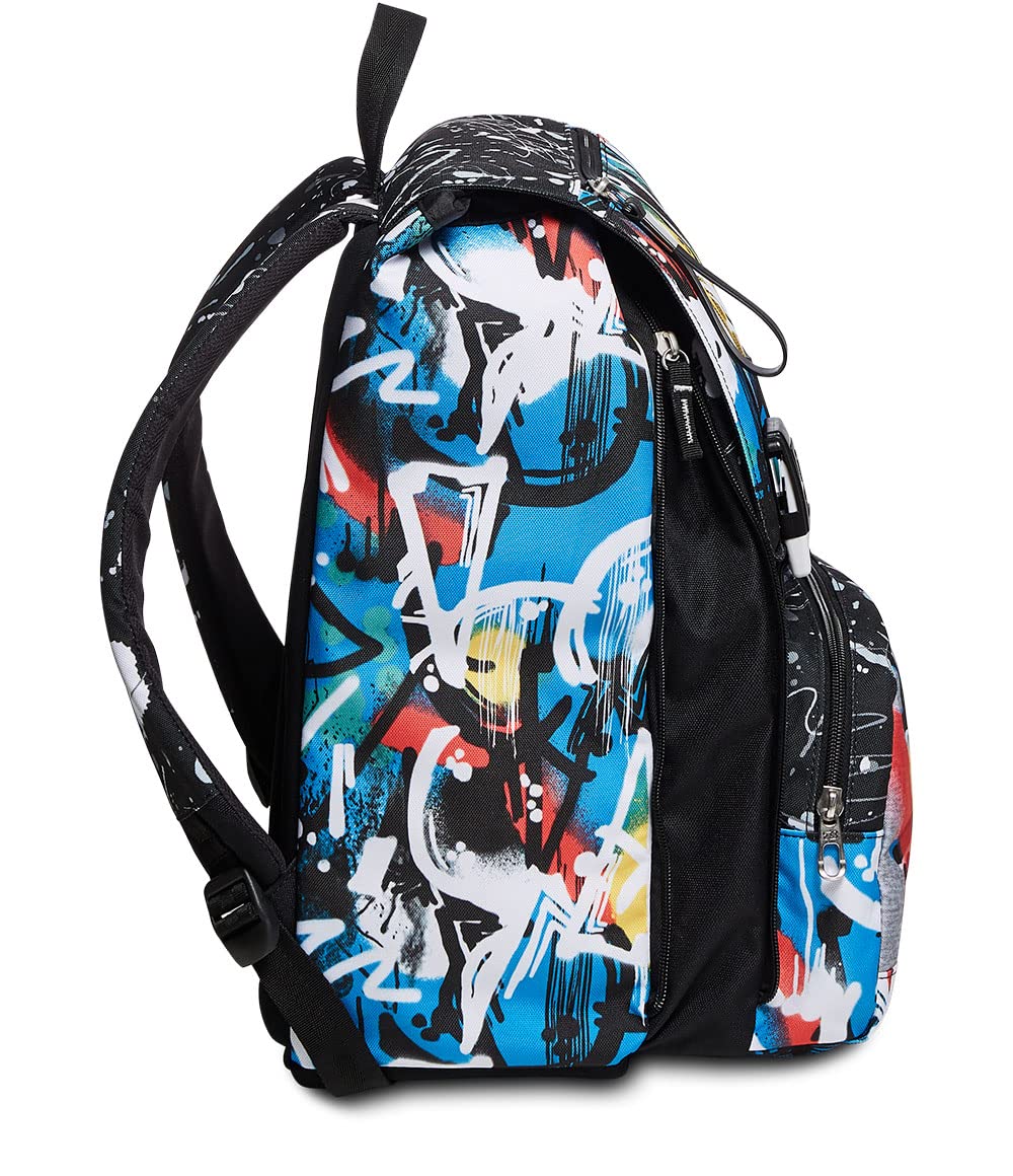 Seven Zaino Scuola Estensibile, Nero, Navybush Boy, Zaino Doppio Scomparto, Scuole Elementari e Medie, Bambini e Ragazzi