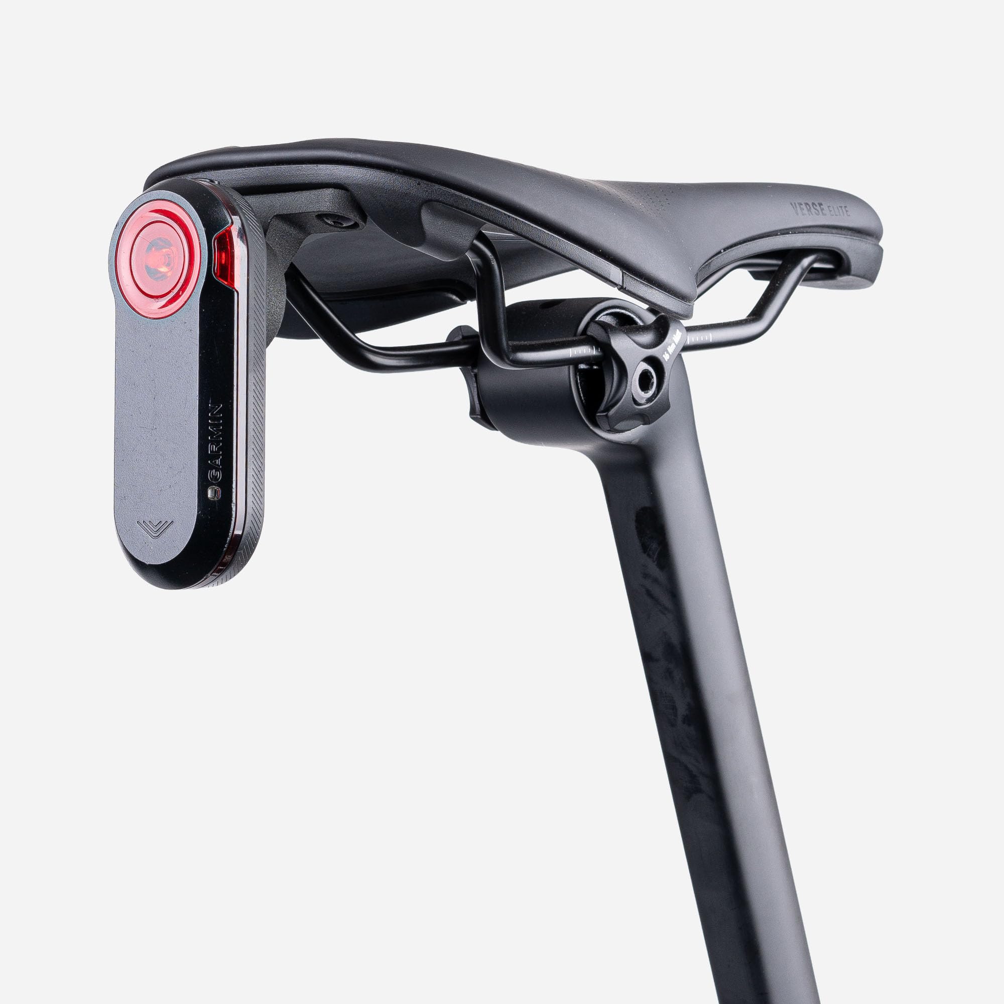 Soporte para Debajo del Sillín - para GPS - Impreso en 3D en Fibra de Carbono, Soporte para luz de Bicicleta para Bontrager/Trek Sillín, Compatible con Garmin Varia 515, tamaño S