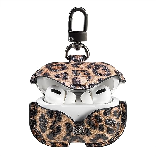 Nigaee Funda de cuero genuino para AirPods Pro 2, funda protectora a prueba de golpes compatible con Apple Airpods Pro de 2 generación (2022), funda