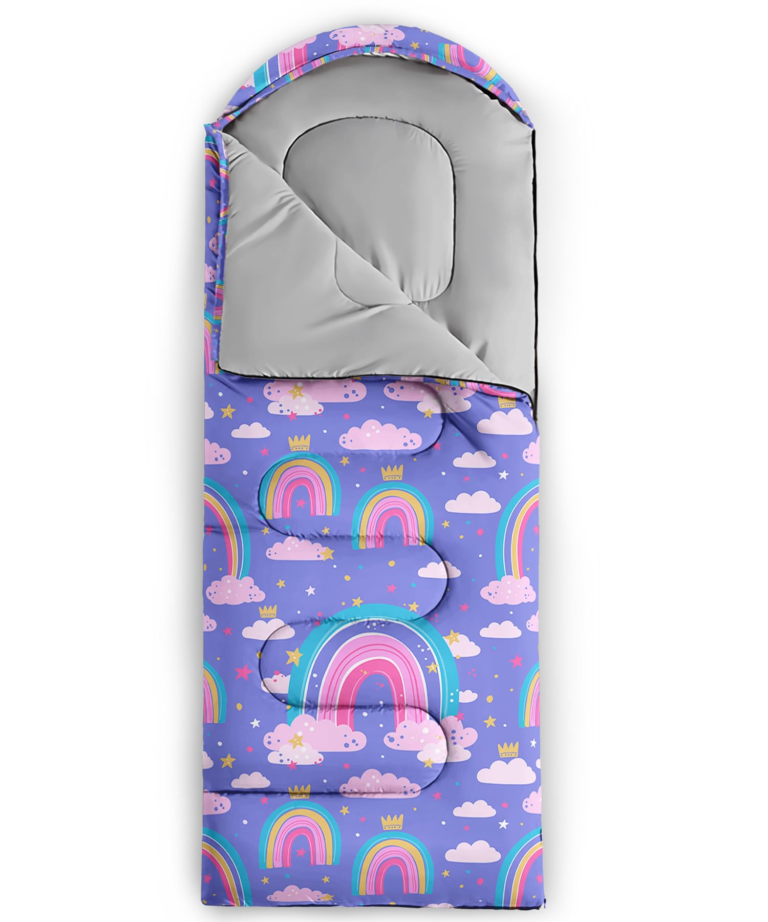 AILONEN Saco de dormir de camping con escamas de sirena para adultos y adolescentes, ligero e impermeable, 3 estaciones de clima cálido y fresco, bolsas portátiles para viajes, al aire libre