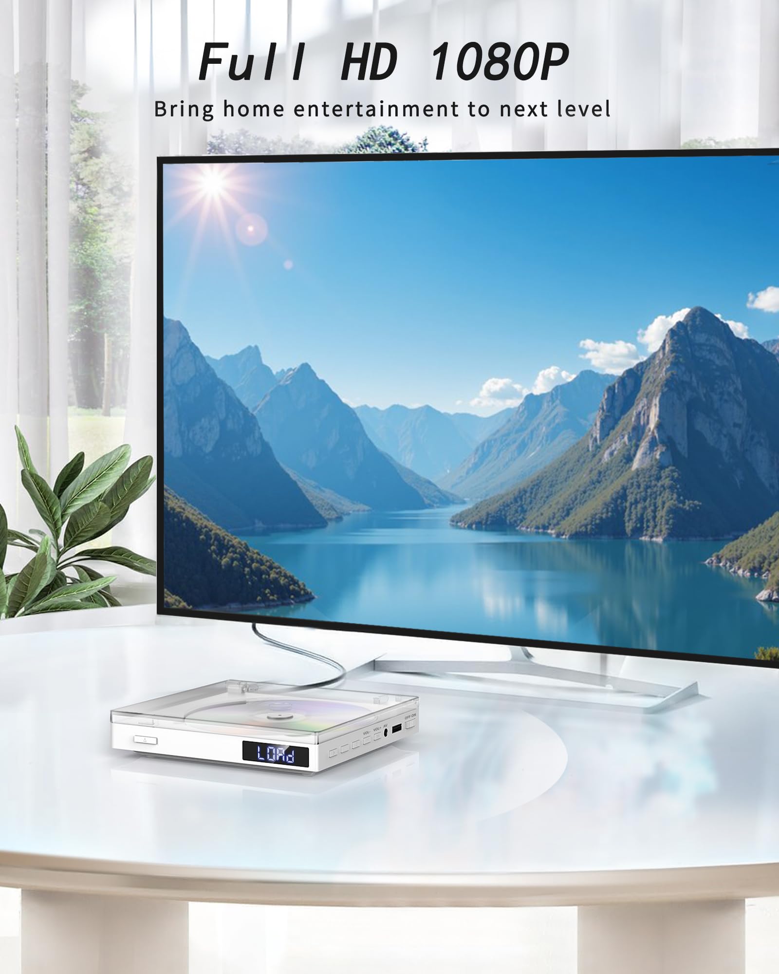 Amazon | スマートテレビ用HDMIミニDVDプレーヤー、ミニデザインの