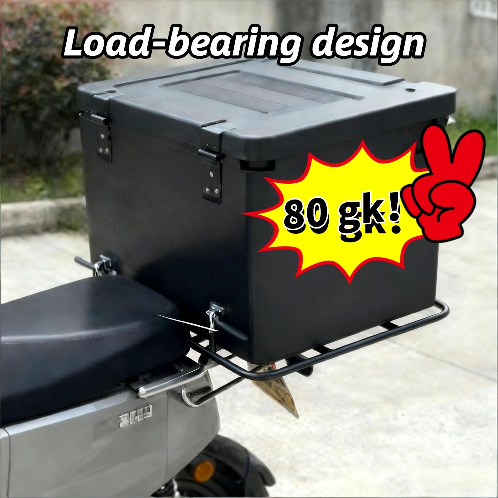 Akozon 80kg de Carga de Entrega de Alimentos Caja Soporte Universal para Bicicleta Eléctrica de la Motocicleta (-1615220015615)