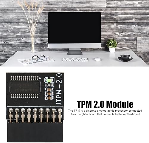 Miniatura 3 de TPM Module Motherboard, TPM 2.0 Module, LPC 18Pin TPM 2.0 Remote Card Encryption Security Module for Windows 8.1 for Windows 7 for Windows10