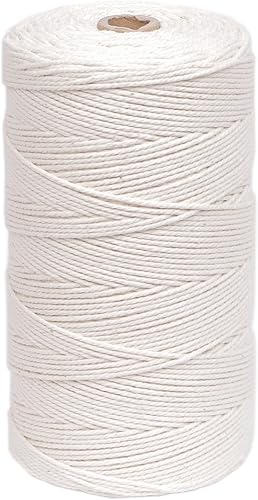 Miniatura 10 de MAOQIAN Cuerda de algodón para carniceros de 656 pies, cuerda de cocina de 0.079 in, segura para panaderos, carne y asado, envoltura de regalos,